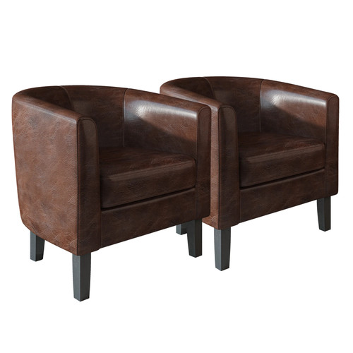 Set caramel faux leather - caramel,